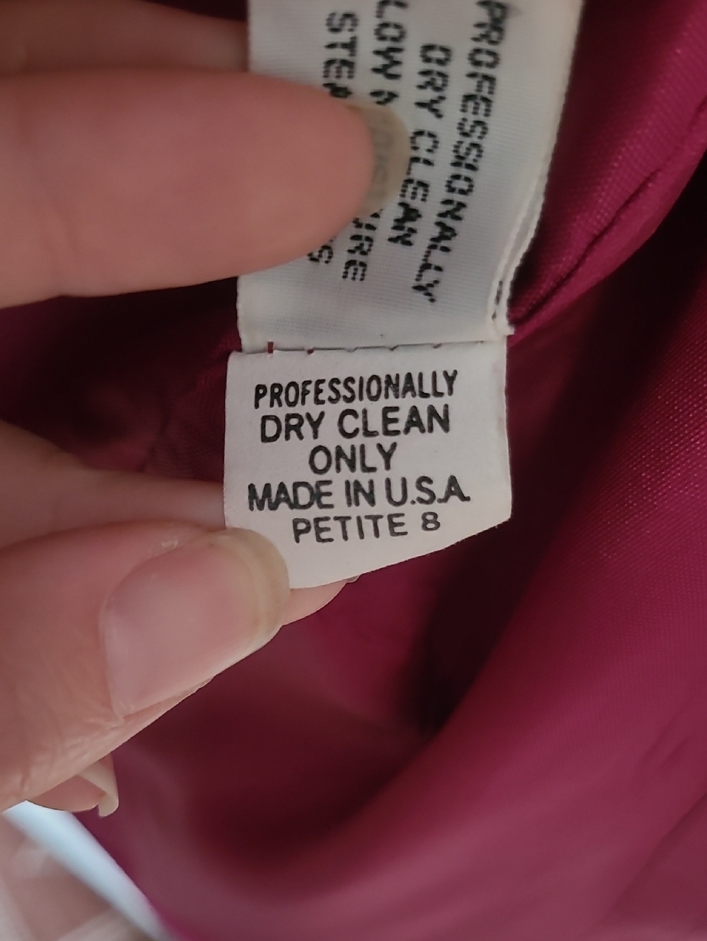 Vintage 100% Wool Women's Fuchsia Single-Button Blazer - Picture 8 of 8